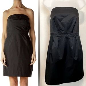 Target Women’s Strapless Mini Dress Size 8 Black Cotton Fitted Cocktail Party